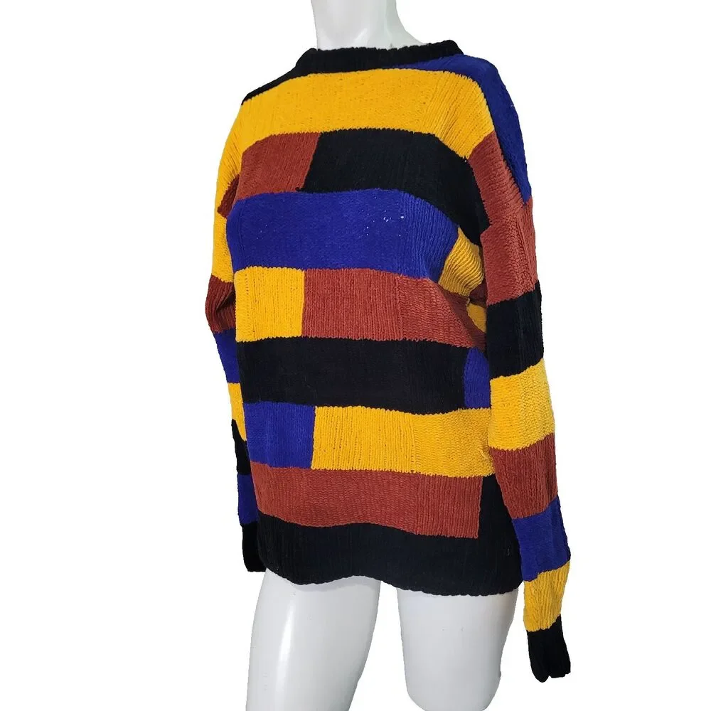 Neiman Marcus Small sweatshirt sweater chenille soft cable knit hand knit